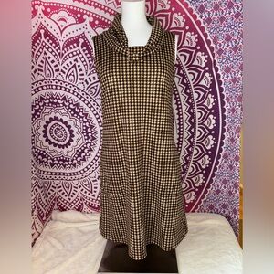 AlynPaige New York Mid Length Sleeveless Layered Collar Dress w/Pockets Women M